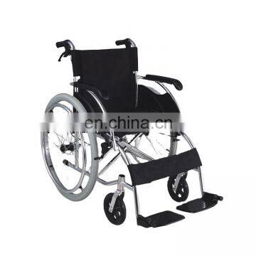 Rehabilitation therapy supplies  light weight aluminum foldable manual wheelchair with seat belt