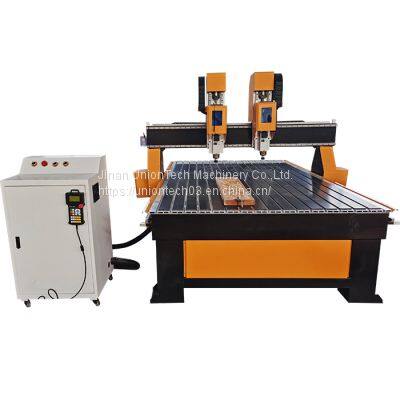 China Cheap 2 Spindles Wood Furniture Making Machines 3 axis CNC Router With Low Price