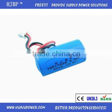 hot sale HJBP ER17335 3.6V LiSOCl2 non-rechargeable Lithium primary battery