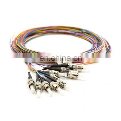 Fiber Optic Equipment 5M 12 Color Fiber Cores Bundle Pigtail SM G652D G657A OM1 OM2 OM3 OM4 FC 12color fiber optic pigtails set