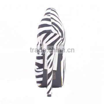 Zebra-stripe Stylish Lady Shoes Lady High Heel Dress Shoes photo-5