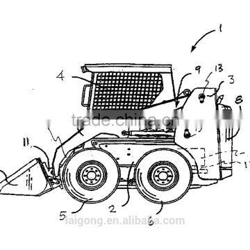 0.5m3 Small Mini Skid Steer Loader With Attachments photo-6