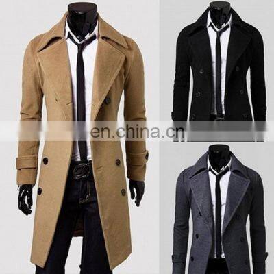 Custom-made Extra-large Wool Multi-button Men's Slim Long Suit Jacket Men's Long Coat photo-2