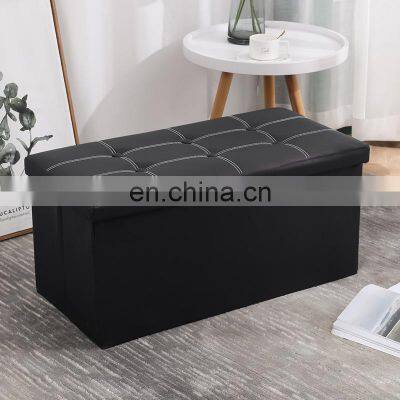 Stool Modern Indoor Home Luxury Foot Step Dining Living Room Furniture PU Chairs Leather Storage Folding Ottoman Stools Bench