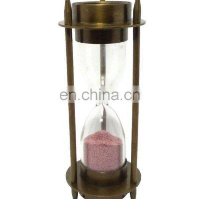 antique vintage metal sand timer