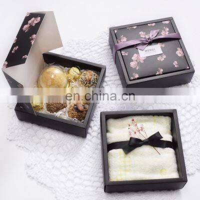 Paper monthly baby milestone age block gift box newborn gifts & keepsakes packaging box for baby girl boy