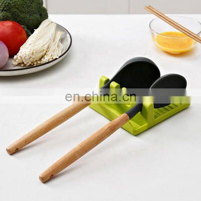 2022 Hot Sale Bpa Free Food Contact Safe Spoon Rests for Kitchen for Kitchen Accessories Lid and Spoon Ceramic With Drip Pad