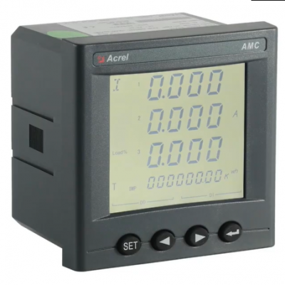 Smart multifunction 3 phase electric meters AMC96L-E4/KC with LCD display