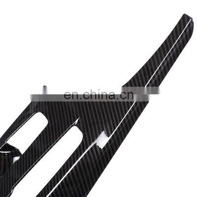 Carbon fiber Style For BMW NEW 5 Series G30 2017 2018 ABS Plastic Center Console Gear Shift Panel Cover Trim Car Accessories 1PC