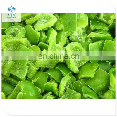 Sinocharm BRC Approved 20*20mm Fresh Crisp Frozen Green Pepper Piece IQF Cut Green Pepper