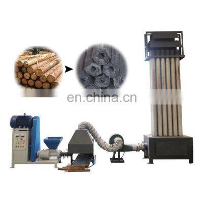 China manufacturer bamboo bbq continuous rice husk sawdust briquette wood charcoal making machine