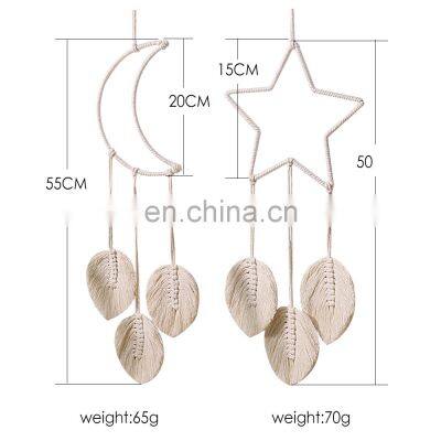 Artilady Macrame Wall Hanging Woven Nursery Decor Nordic Kids Room Decor Dream Catcher Home Decor Wall