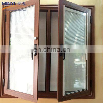 Iron window grill design price for aluminum window double glazed casement window