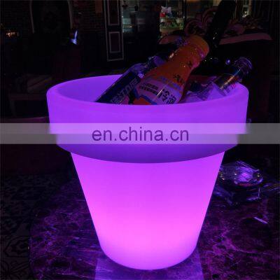 bottle service plastic led lighted ice bucket wine cooler box Rechargeable LED lighting Plastic led champagne ice buckets