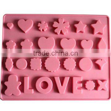 Nicole B0014 3D LOVE letters and heart shape silicone chocolate molds                        
                                                Quality Choice