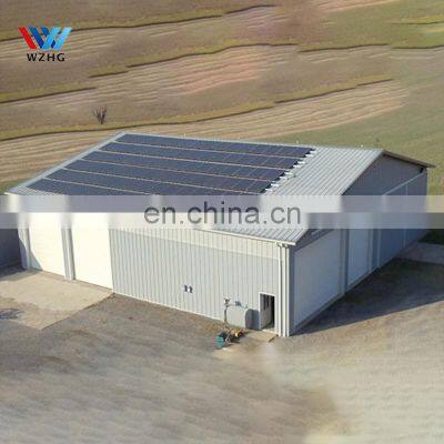 Gable Frame Light Metal Building Construction Hangar Metal Prefabricated Industrial Steel Structure Warehouse 8 Degree 200km/h