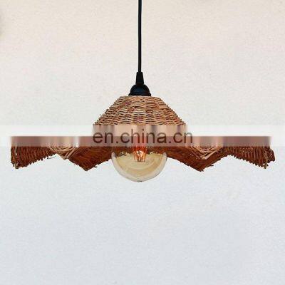 Rattan Pendant Light, Rustic Lighting, Restaurant Chandelier