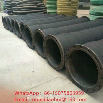 Rubber pipe for suction and discharge of mud from wharf and lake