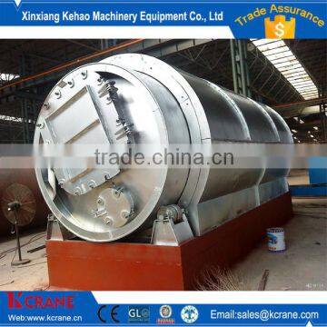 Waste rubbers oil pyrolysis plant