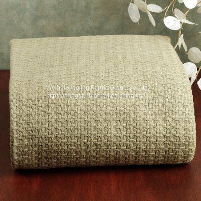 Woven woolen cotton hospital blanket