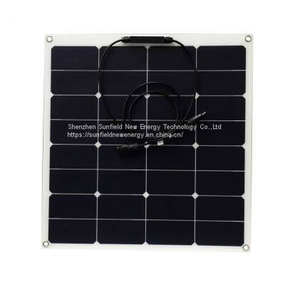 Solar Panel 50W 55W 60W 18V Flexible solar module Custom shape Size Output power volt