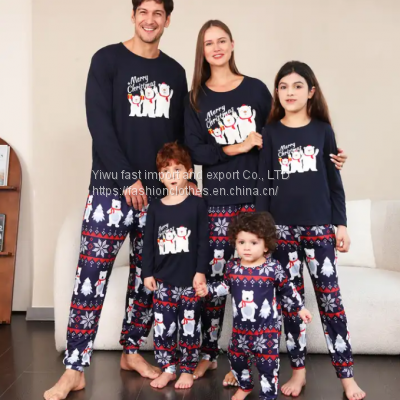 Christmas Pijamas Kids Baby Custom Blank Xmas Christmas Pajamas Matching Family Christmas Pajamas photo-3