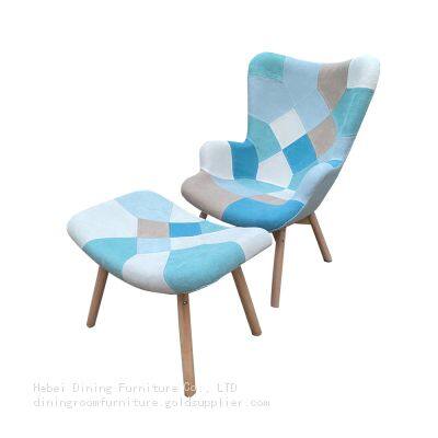 Fabric Sofa Chair Patchwork Pattern Single Recliner DS-03T