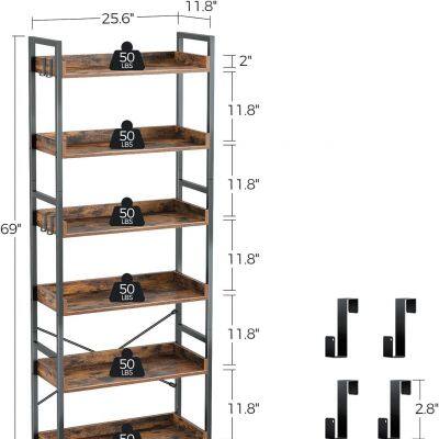 Open Bookshelf Bookcase Storage Rack Shelves for Living Room/Home/Office photo-4