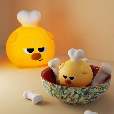 Wholesale Hot Sale Cute Cartoon Dog Silicone Night Light USB Touch Sensor Bedside Lamp for Kids New Design for Home Use photo-6