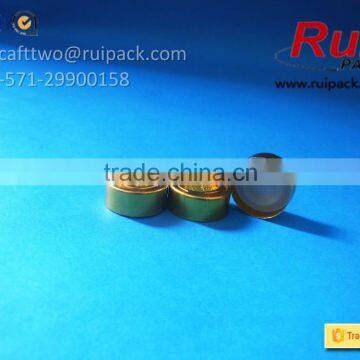 Mini TAB Aluminum Crimp on Cap With Silicone Liner, Metal Alu Snap on Lid With Pull-tab/ring-pull photo-3