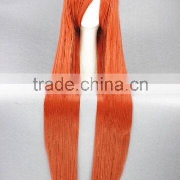 High Quality 100cm Long Orange Cosplay Hair Wig Bleach Synthetic Anime Wig photo-3