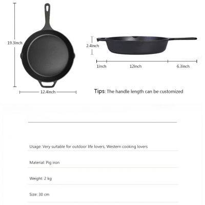Best Selling Cookware Cast Iron Frying Pan - Oven Safe up to 500° F or on Stovetop - Cast Iron Skillet for Cook, Bake photo-2