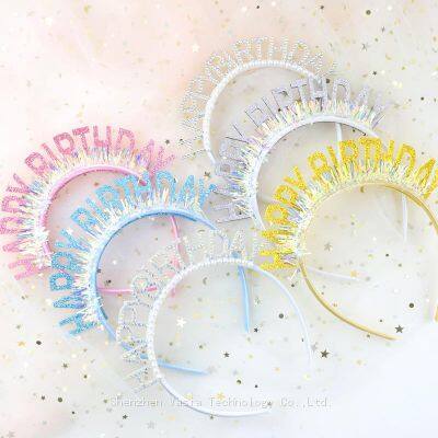 Bulk Kids & Adult Birthday Headbands - Sequin Design for Wholesale, Party Decor