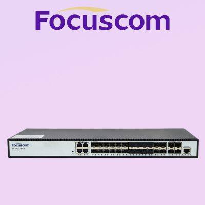 Focus S5710-28SX Гигабитный управляемый сетевое коммутатор 3-го уровня, 24 порта SFP и 4 порта 10G SFP+ для подключения к верхнему уровню, высокопроизводительный корпоративный Ethernet-коммутатор для доступа по оптическому кабелю