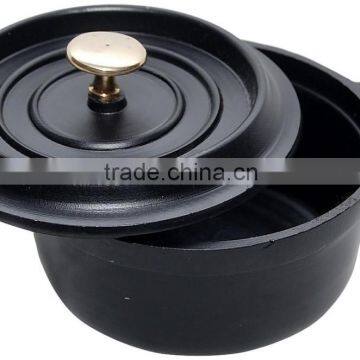 black round serving dish and platters with lid / cocotte cast iron dish , manufacture of serving dish