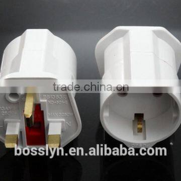 Schuko Adaptor plug Germany to UK English power adapter with 13A fuse
