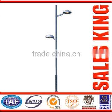 Driveway 8m galvanized double arm street light pole drawing