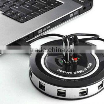 24 Port USB Hub 2.0 With AC Adapter Plug USB Cable Hi-speed photo-2