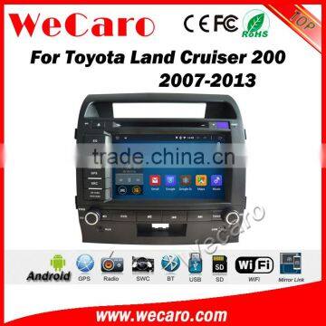 Wecaro WC-TL8013 android 5.1.1 car dvd player for toyota land cruiser 200 2007-2013 car audio system radio gps WIFI 3G Playstore