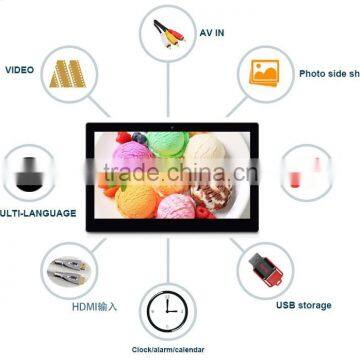 15 inch digital photo frame advertising kiosk Display(LCD 1920*1080,16:9, photo, music,1080P video play back, AV in,VESA)