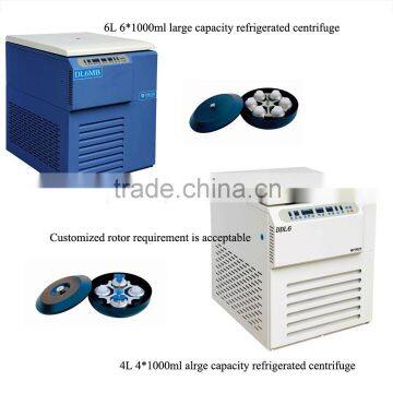 4L or 6L large capacity refrigerated centrifuge