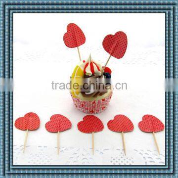 whole sell cupcake topper with heart design