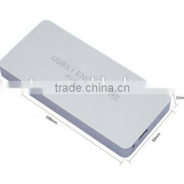 Aluminium M.2 SSD Box USB3.1 Gen 2 10 Gbps Type C to Daul NGFF M.2 2280 mm Key B SATA Based SSD Raid 0 Raid 1 Enclosure photo-6