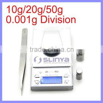 6 Unit Switch CT/DWT/G/GN/OZ/OZT Max 50g Professional 0.001g Jewelry Scale