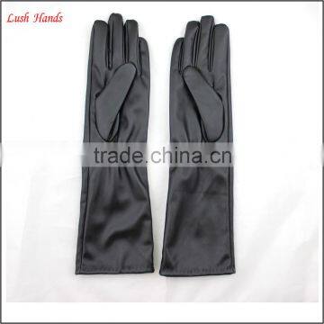 Long Women Dresses Imitation Leather Fabric Wholesale Factory Gloves photo-4