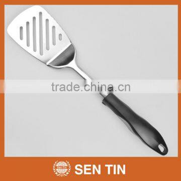 KU-A04BTPR Stainless Steel Slotted Turner with PP & TPR handle Kitchen Tool