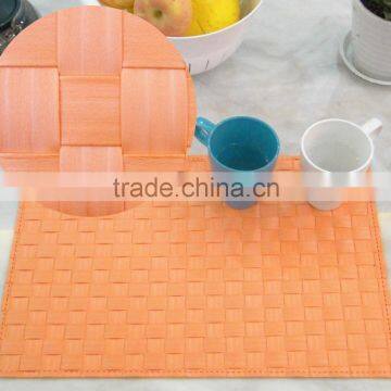 woven placemat table mat pp solid or mixed colors place mat dining mat