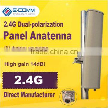 2.4Ghz 14dBi outdoor directional sector dual polarization panel MIMO antenna for WLAN/WIFI