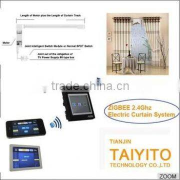 TYT automate electric horizontal curtain system, motorized curtain set,electric flat-open curtain package