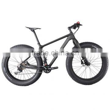 2015 hot sell carbon complete fatbike UD matt with fat fork 150mm